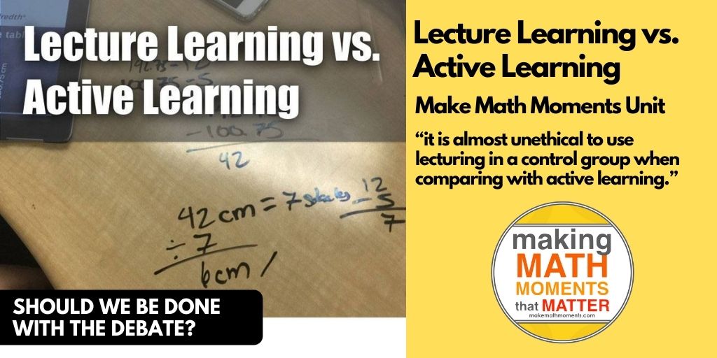 Lecture Learning vs. Active Learning