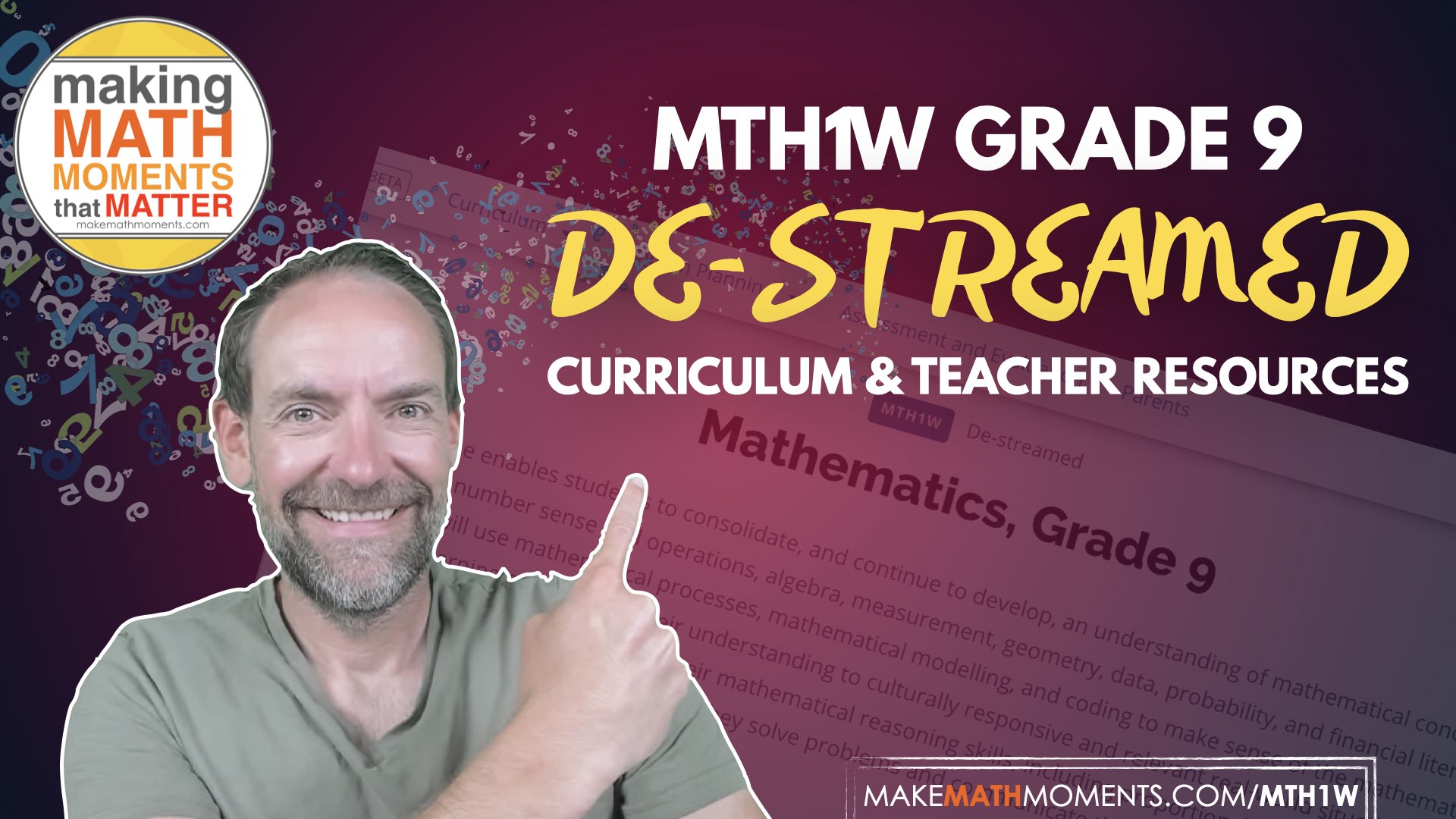 MTH1W Grade 9 De-streamed Mathematics Resources