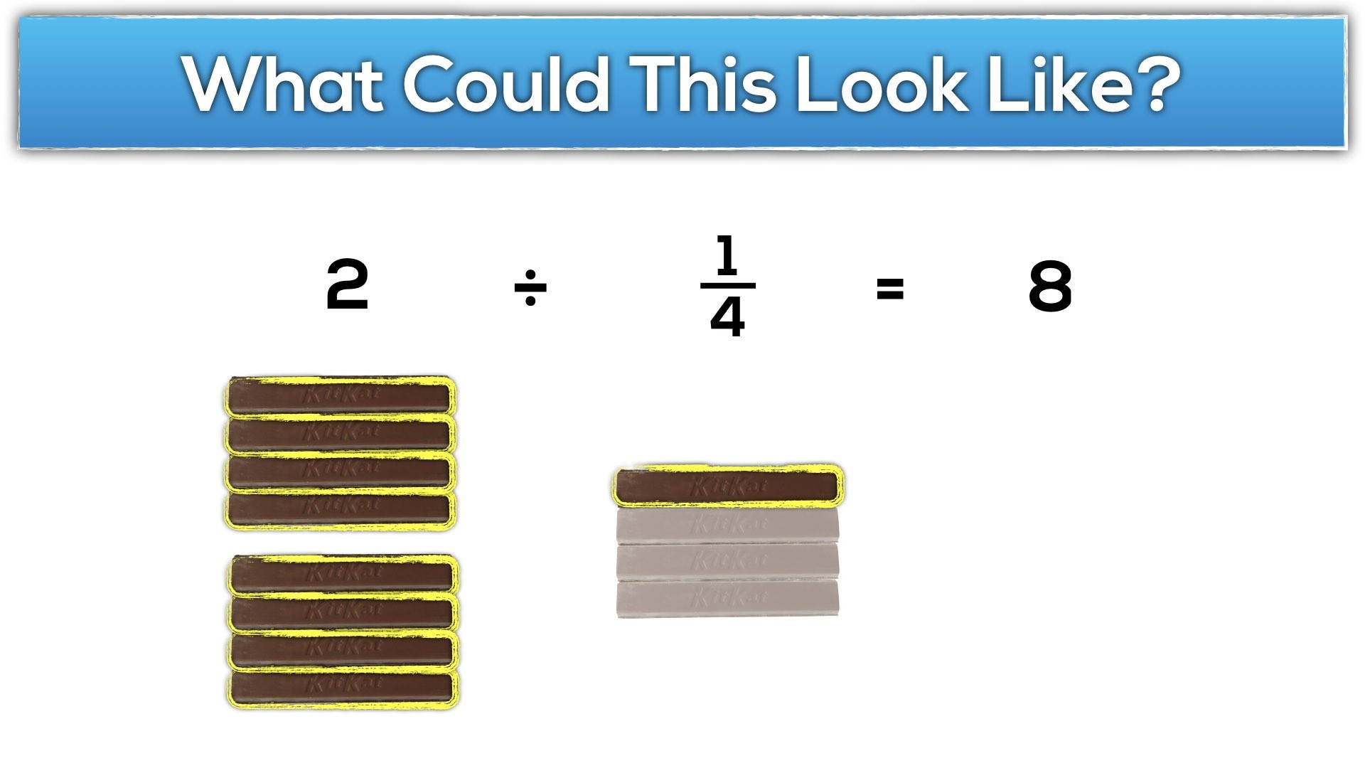 Gimme a Break Dividing Fractions - 2 divided by 1:4