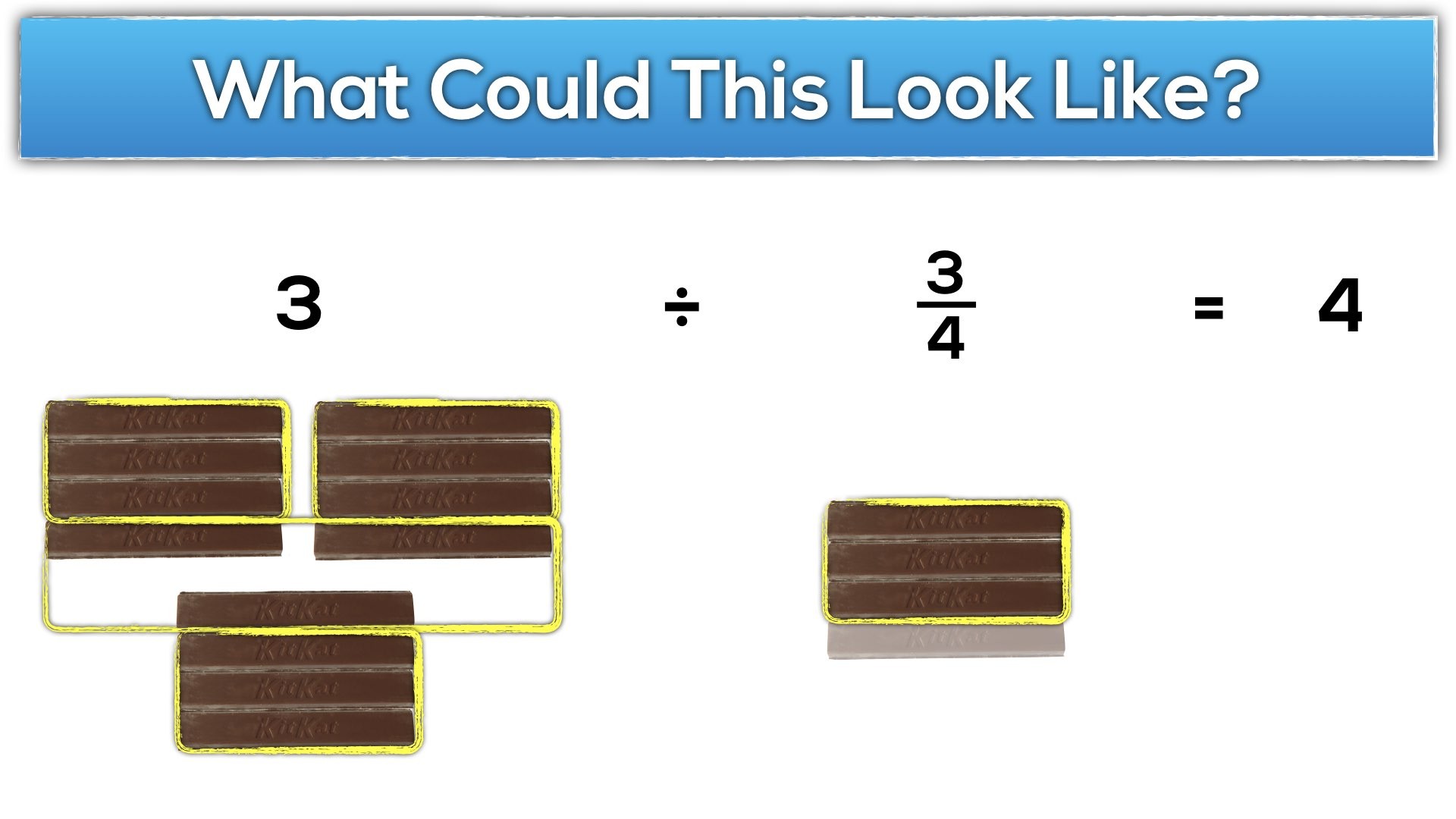 Gimme a Break Fractions - 3 Divided by 3:4