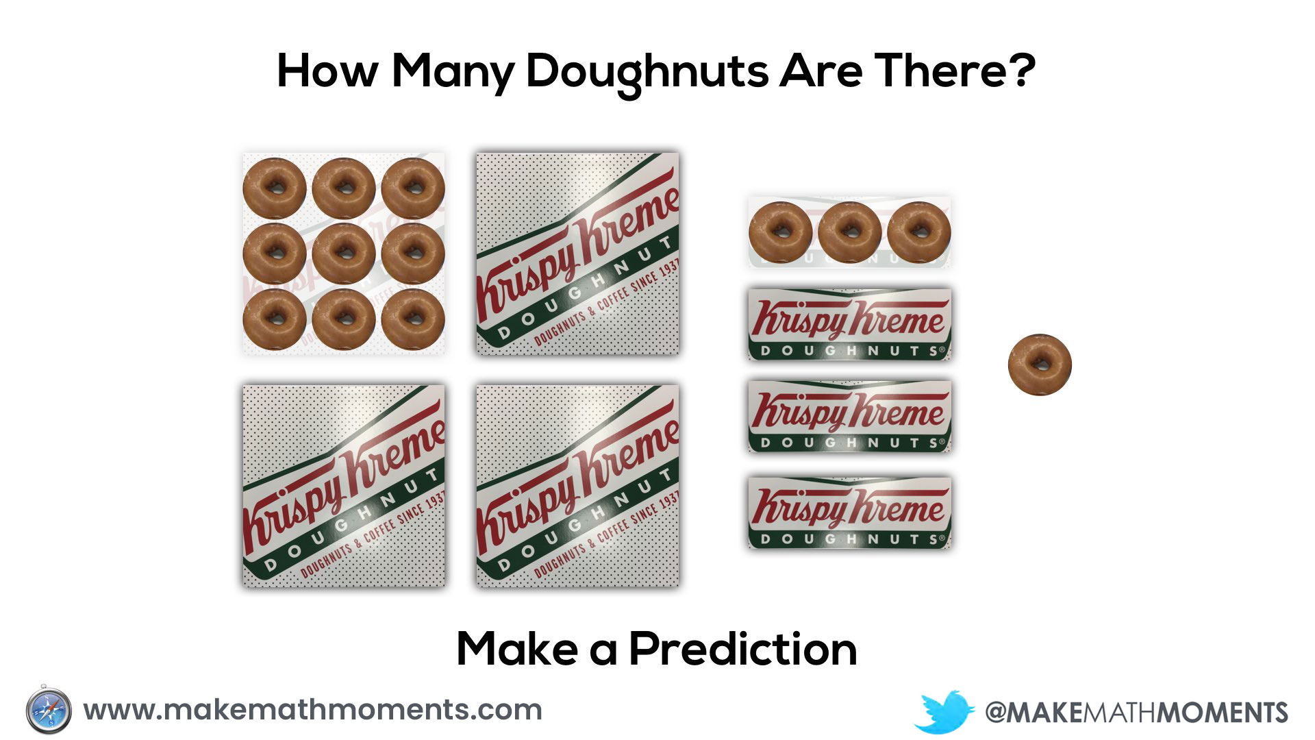 Showing how many doughnuts in each box