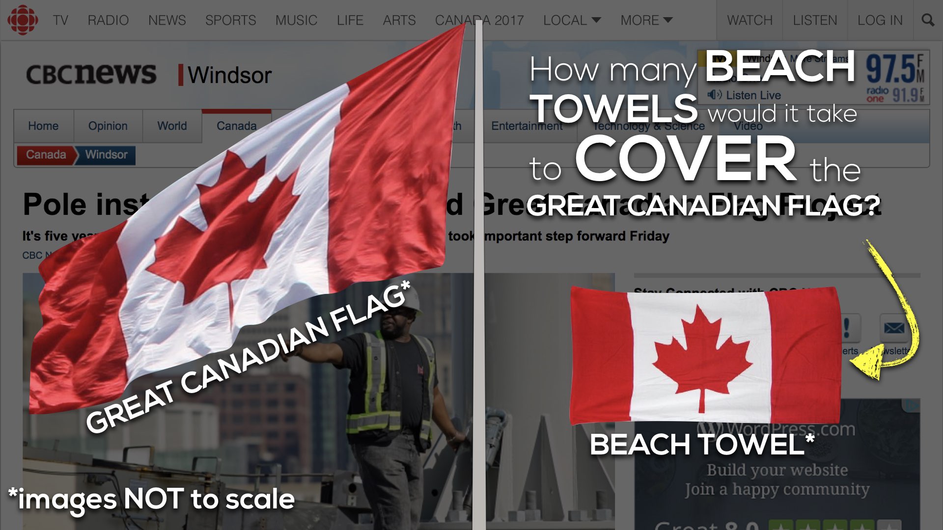 Act 1 - How Many Beach Towels Would It Take to Cover the Great Canadian Flag?
