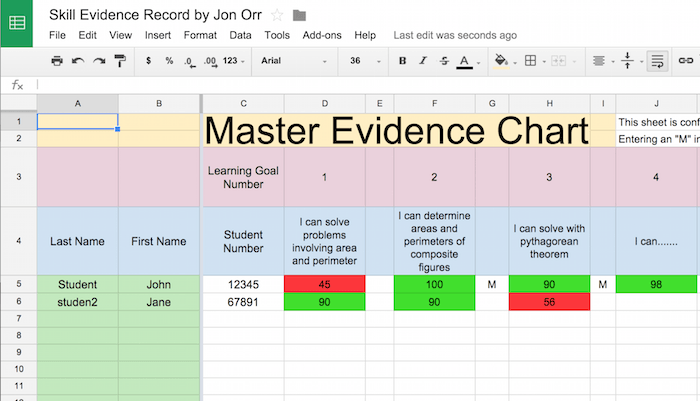 Master Student Skill Evidence Sheet - Jon Orr small