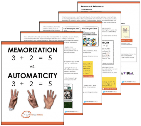 Math Worksheet For Automaticity
