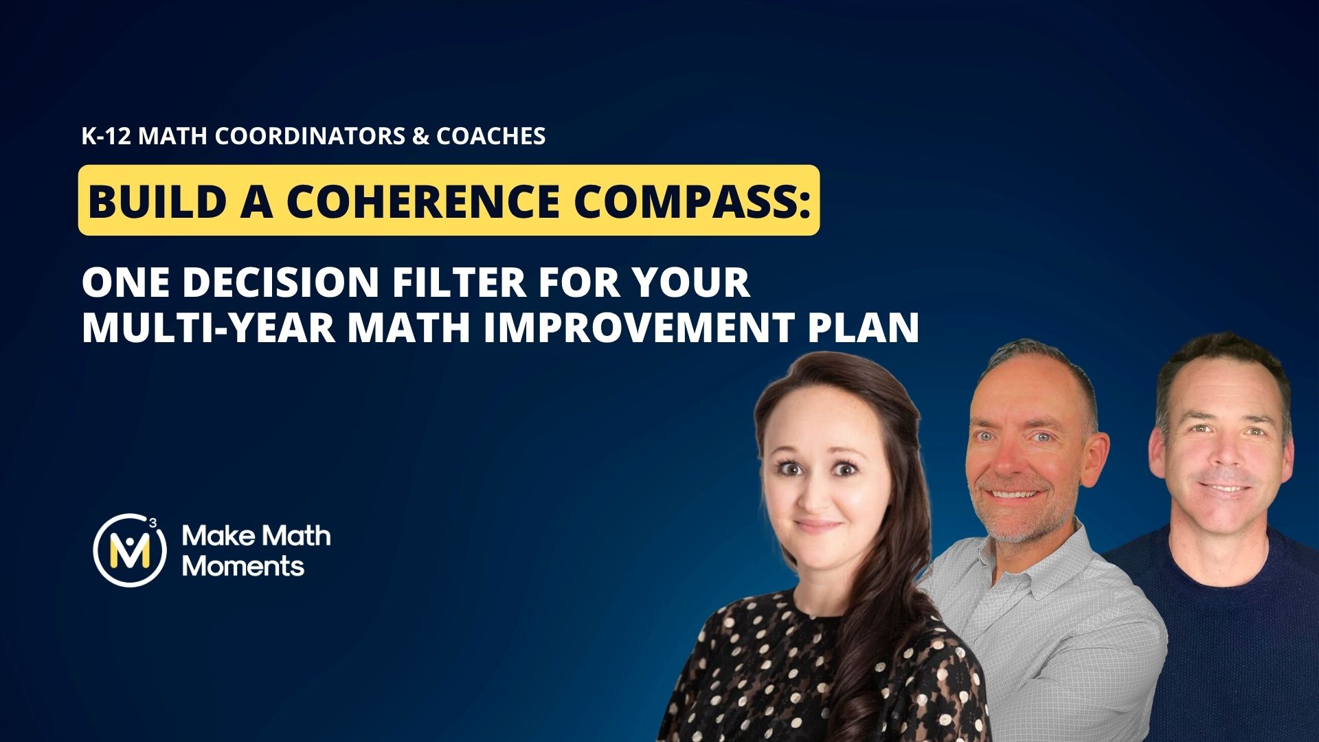 District math team building a Coherence Compass for their multi-year math improvement plan
