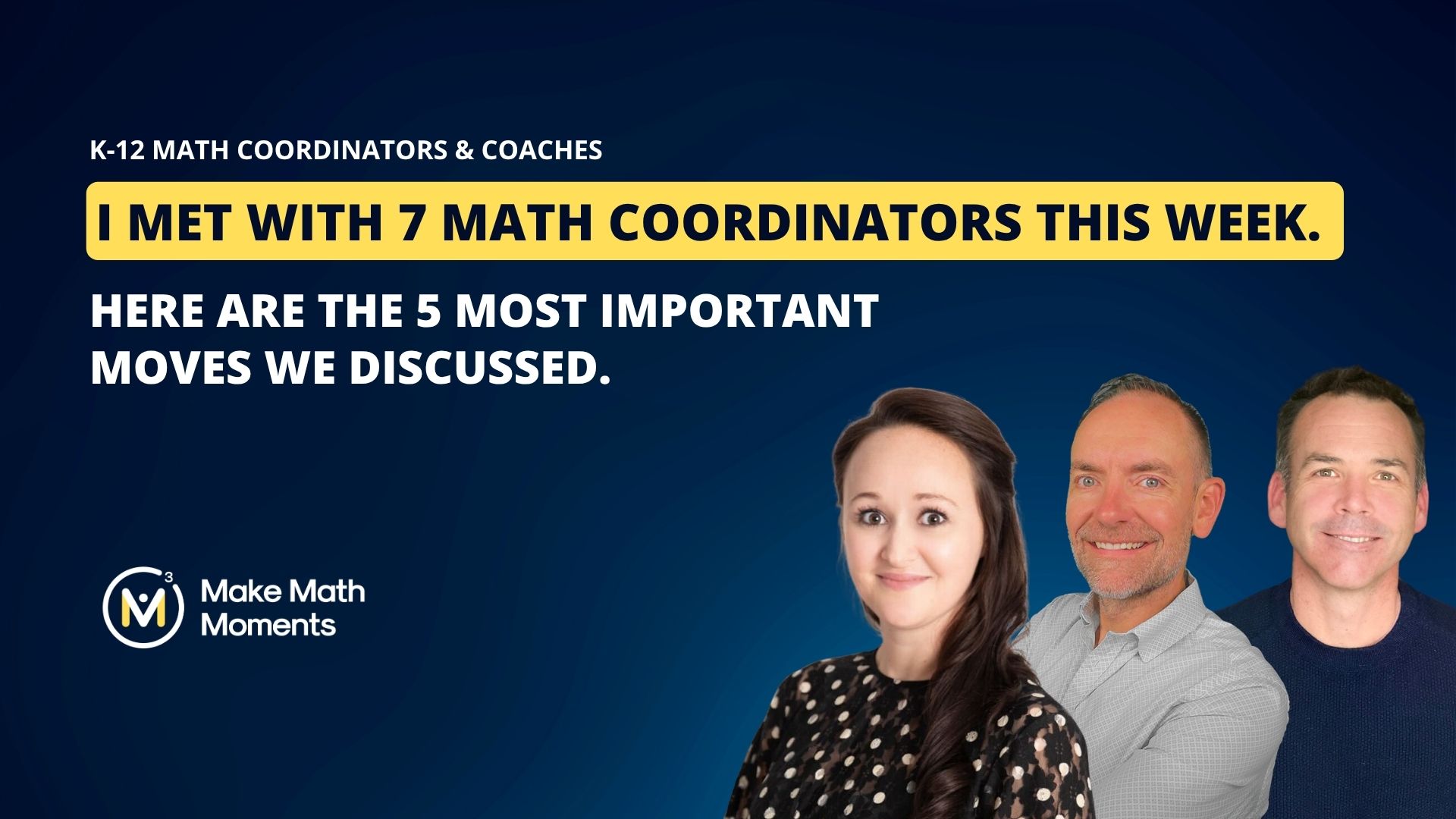I Met With 7 Math Coordinators This Week math improvement plan